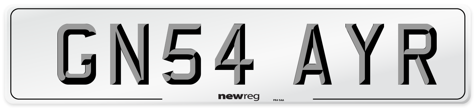 GN54 AYR Number Plate from New Reg